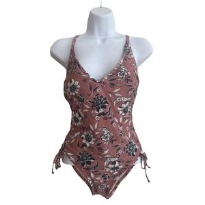 Kona‎ Sol One Piece Swimsuit S. Pink Floral  Bathing Suit